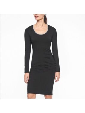ATHLETA Carefree Long Sleeve Dress, Black
